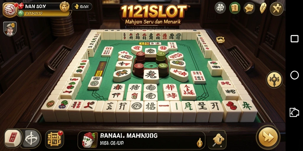 Tampilan gameplay menarik di 1121SLOT dengan desain Mahjong yang menawan.