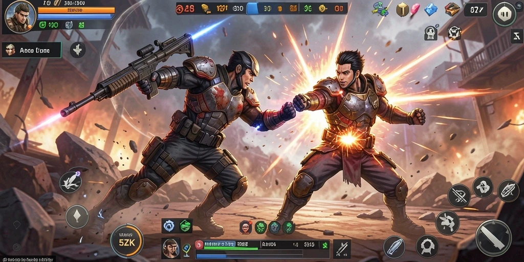 Tampilan gameplay aksi mendebarkan di 5ZK.