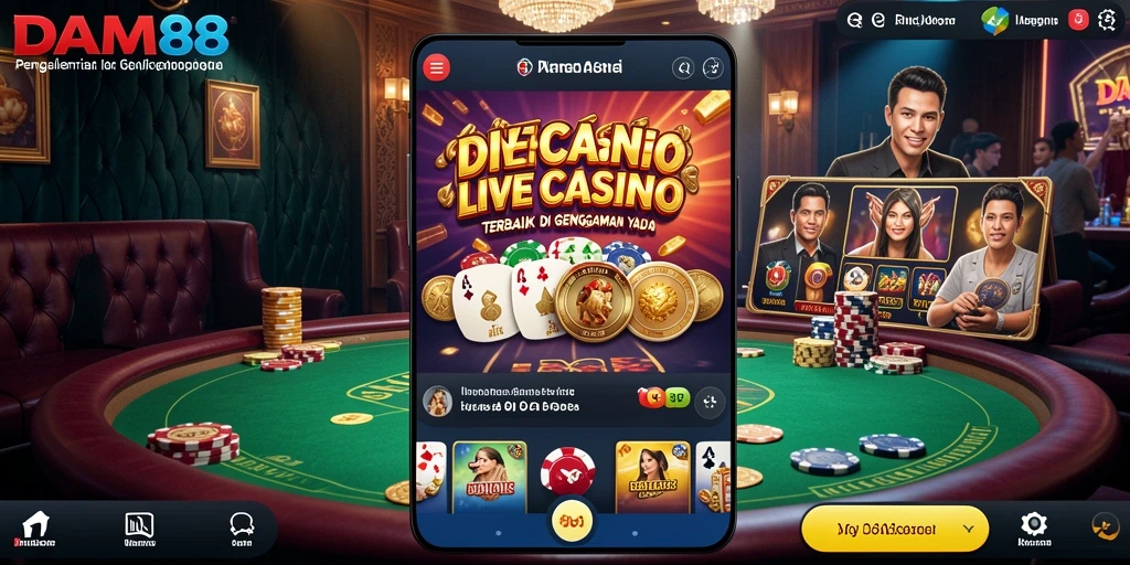 Screenshot gameplay Live Casino DAM88 yang menarik dan interaktif.