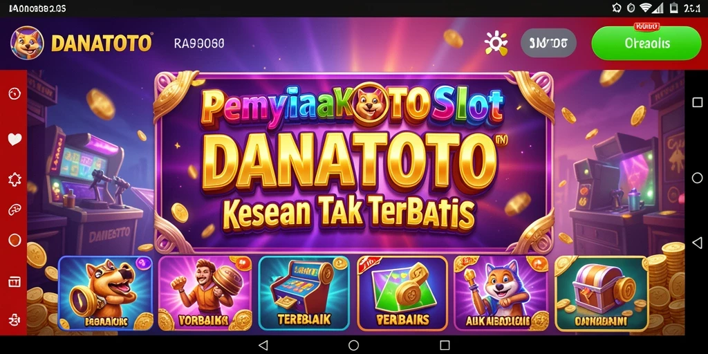 Tampilan gameplay menarik dari DANATOTO slot dengan grafis memukau.