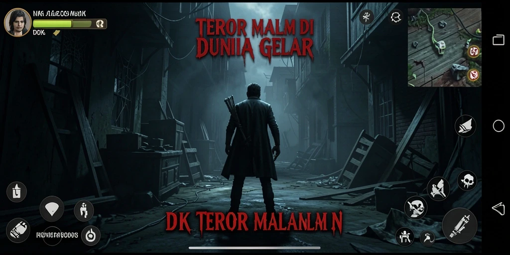Screenshot DKK menunjukkan gameplay menyeramkan dengan atmosfer gelap yang mencekam.