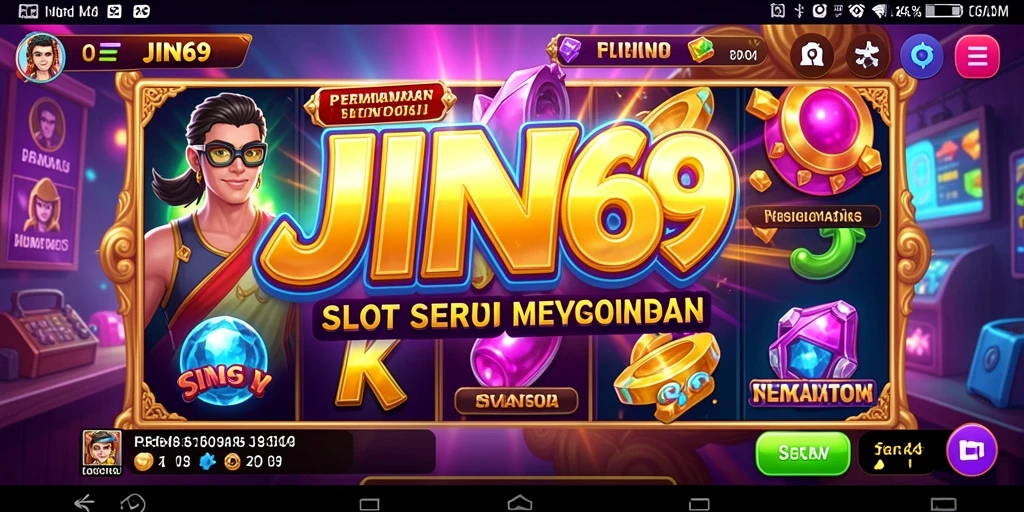 Tampilan utama gameplay JIN69 dengan gulungan slot yang menarik.