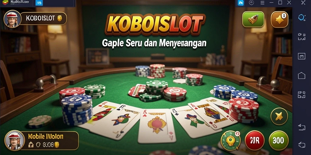 Tampilan gameplay Gaple yang seru dalam KOBOISLOT.