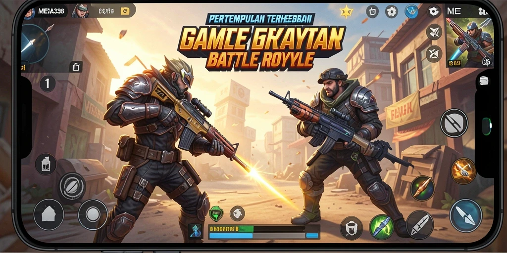 Screenshot gameplay MEGA338 dengan pertempuran yang mendebarkan.