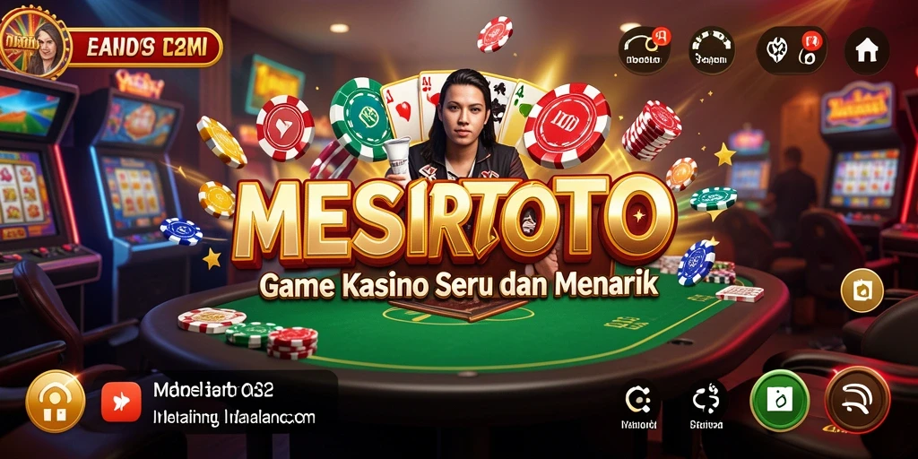 Tampilan gameplay <strong>MESIRTOTO</strong> dengan tema kasino yang menarik.