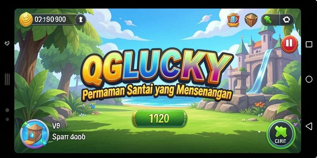 Tampilan gameplay QGLUCKY dengan grafis menawan dan tantangan menyenangkan.