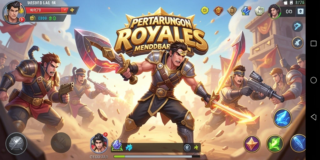 Gameplay WE878 yang seru dengan aksi Battle Royale menegangkan.