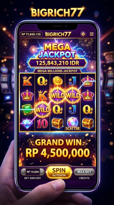 Tampilan antarmuka pengguna bigrich77 yang sederhana dan mudah dinavigasi.